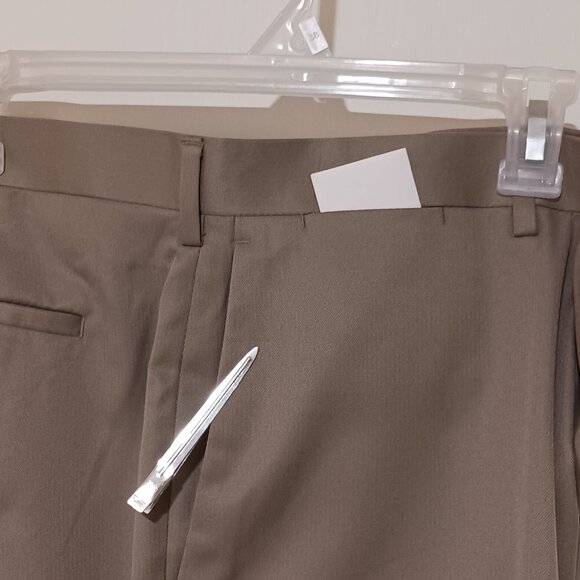 Claiborne Men's flat front dress slacks, Stone color,  Size 38" X 28" - Picture 9 of 11